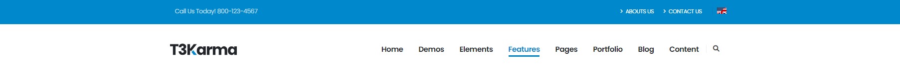 Flat + Color Top Bar Flat + Color Top Bar